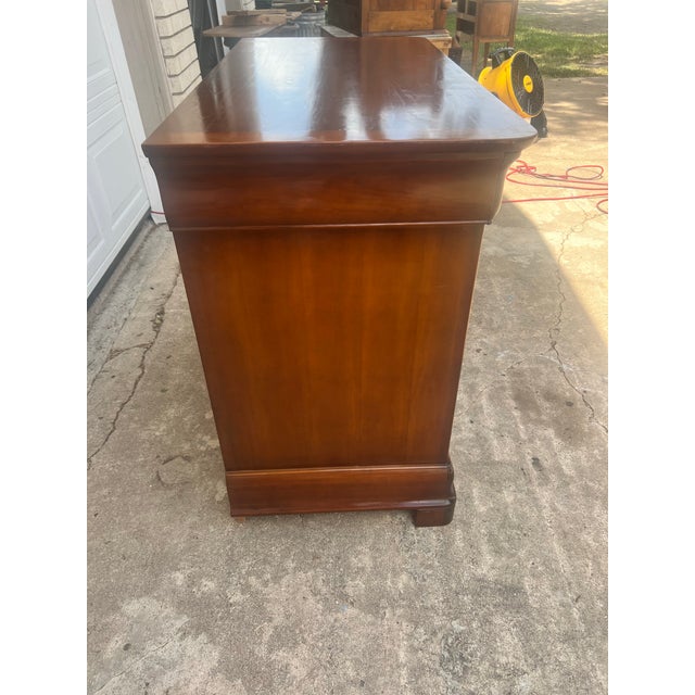 French Mid-Century Modern 1960's Louis Philippe Walnut Commode For Sale - Image 11 of 12