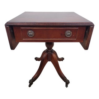 Drop Leaf Side Table in Mahogany, 1950s For Sale