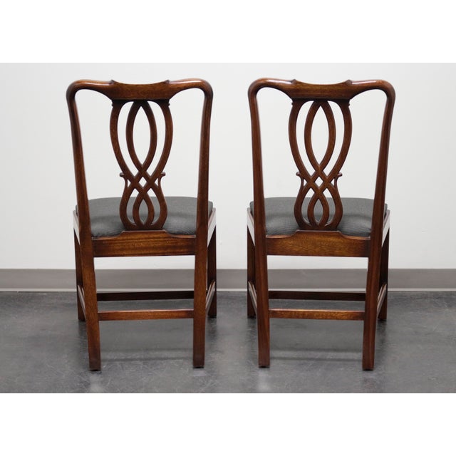 Bevan Funnell Reprodux Mahogany Georgian Straight Leg Dining Side Chairs - Pair | Chairish