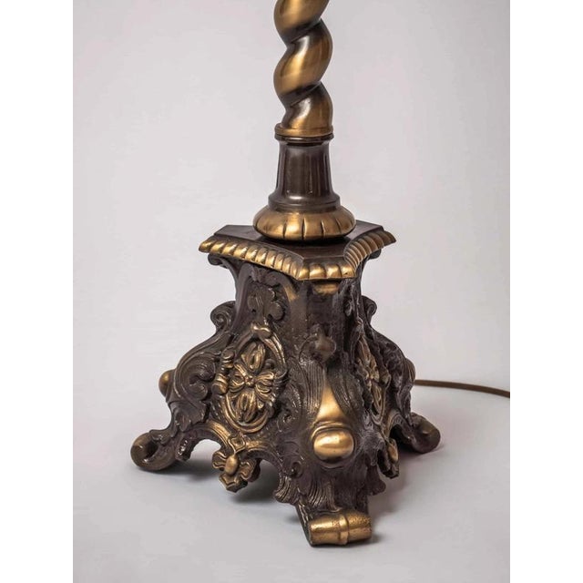 Baroque Narrow Floor Lamp in Brass For Sale - Image 6 of 13