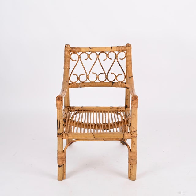 Set of Mid-Century Armchairs in Bamboo and Rattan from Vivai del Sud, Italy, 1970s For Sale - Image 10 of 18