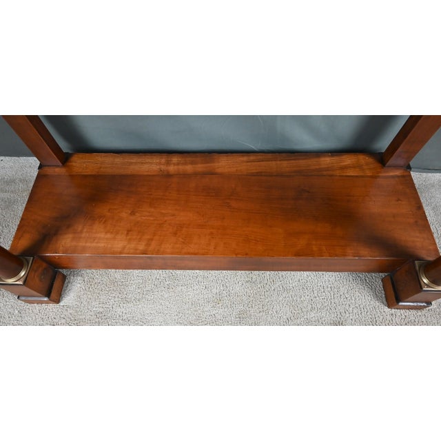 Mid-19th Century Empire Style Cherrywood Console Table For Sale - Image 14 of 18