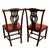 Traditional Pair of Traditional Mahogany Finish Dining Chairs W/ Upholstered Seats For Sale - Image 3 of 5