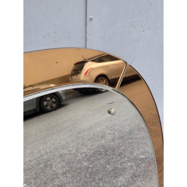 Large Orange Drop-Shaped Mirror from Veca, 1960s For Sale - Image 4 of 9