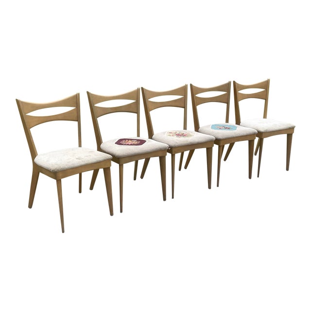 Heywood Wakefield "Cat's Eye" Chairs - Set of 5 For Sale