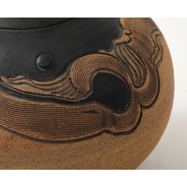 1980's "Signed" Studio Made Pottery Vase For Sale - Image 11 of 12