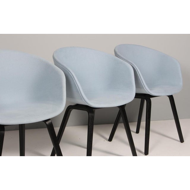 Early 21st Century Model AAC22 Dining Chairs in Fabric and Black Stained Oak, 2010s, Set of 4 For Sale - Image 5 of 9