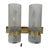 Vintage wall mounted lamp with a shade that is typically 70’s and has a great vibe. Polished brass base and patterned...