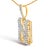 Haus of Brilliance Men's 10K Yellow Gold 1 1/2 Cttw Diamond Letter N Initial Pendant Necklace For Sale - Image 4 of 4