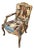 French Provincial Louis XV Giltwood Fauteuil With Chinoiserie Tapestry Upholstery For Sale
