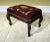 Wood Antique Hand Carved Needlepoint Textile Upholstered Foot Stool For Sale - Image 7 of 13