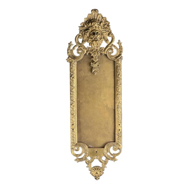 Antique French Bronze Mirror Frame with Mythological Mascaron, 1800s For Sale