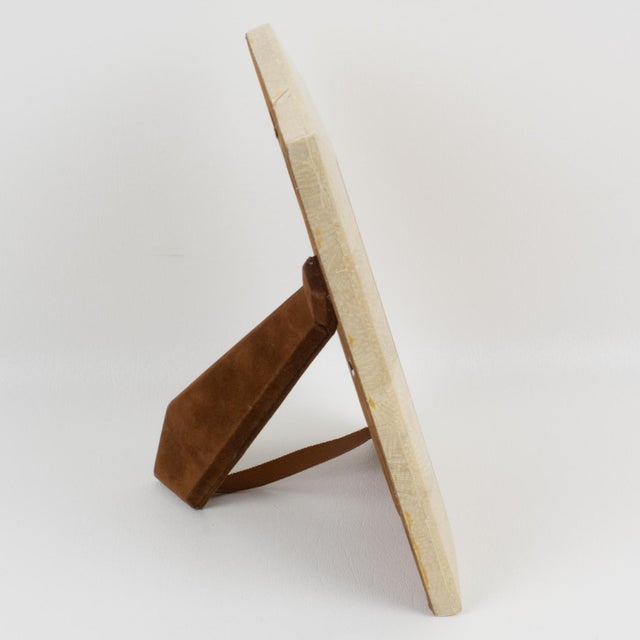 1980s Maitland Smith Tessellated Marble, Travertine and Stone Picture Frame circa 1980 For Sale - Image 5 of 8