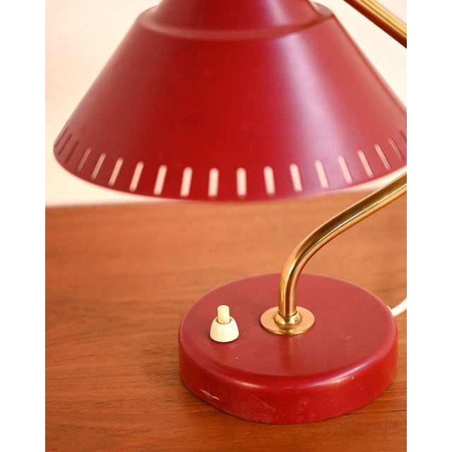 1950s Red Table Lamp from Ringus, 1950s For Sale - Image 5 of 12