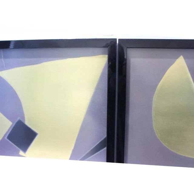 Pair Abstract Gold Foil Collages by Sica For Sale - Image 9 of 16