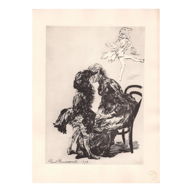 Paul Renouard, Avant Le Ballet, 1898, Original Lithograph For Sale