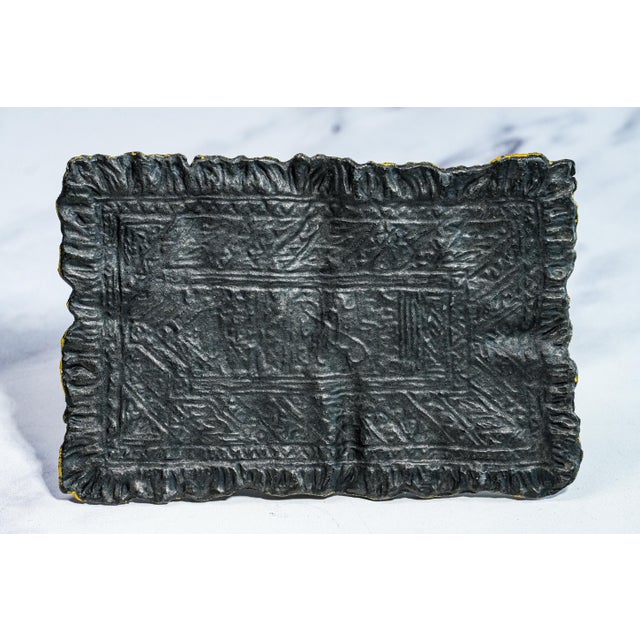 English Bulldog Figurine Antique Cold Painted Metal Dog Rug Statue Sculpture For Sale - Image 13 of 13