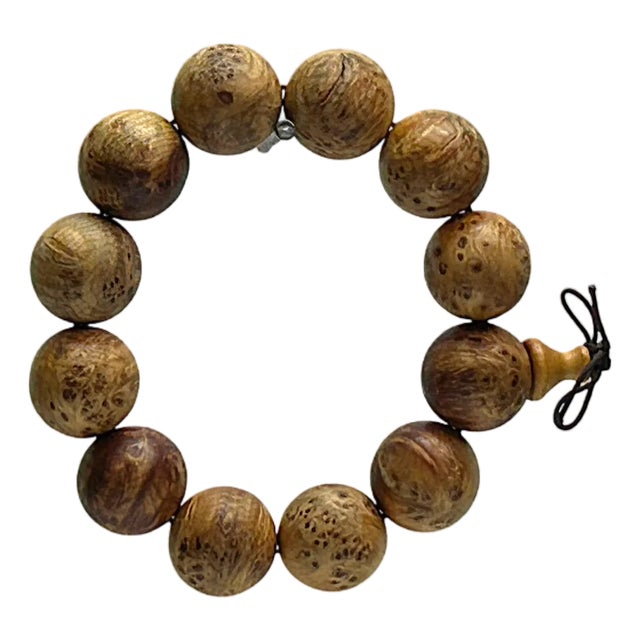 Chinese Light Cypress Beads Hand Rosary Praying Bracelet For Sale