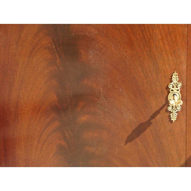 Empire Style Flamed Mahogany Sideboard with Sea-Green Marble Top For Sale - Image 16 of 18