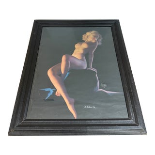 Vintage Earl Moran "A Modern Eve" Framed Pin-Up Print | Hollywood Glamour | Mid-Century Wall Art | 20 X 24 For Sale