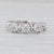 0.27ctw Diamond Flower Clusters Ring 14k White Gold Size 6 Stackable Bridal For Sale In Greensboro - Image 6 of 8