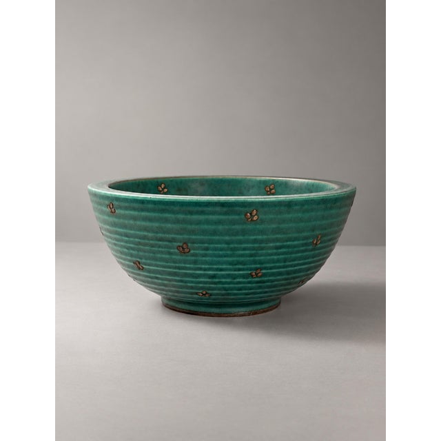1940s Model 1107 Argenta Bowl by Wilhelm Kåge for Gustavsberg, Sweden, 1940s For Sale - Image 5 of 5