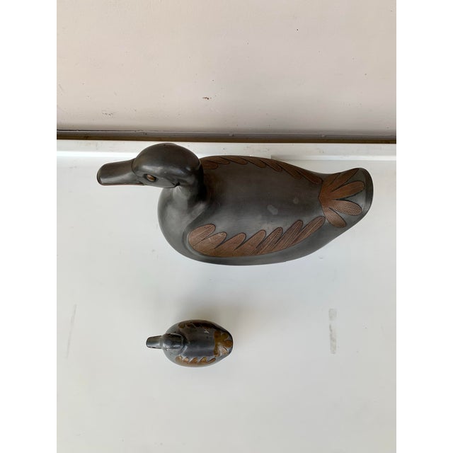 Metal Vintage Pewter & Brass Duck Trinket Boxes -2 For Sale - Image 7 of 11