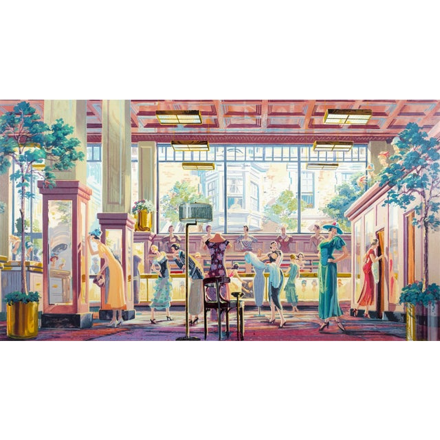 Michael Young Ladies Ready to Wear Signed Contemporary Serigraph 185/300 Framed For Sale - Image 4 of 9