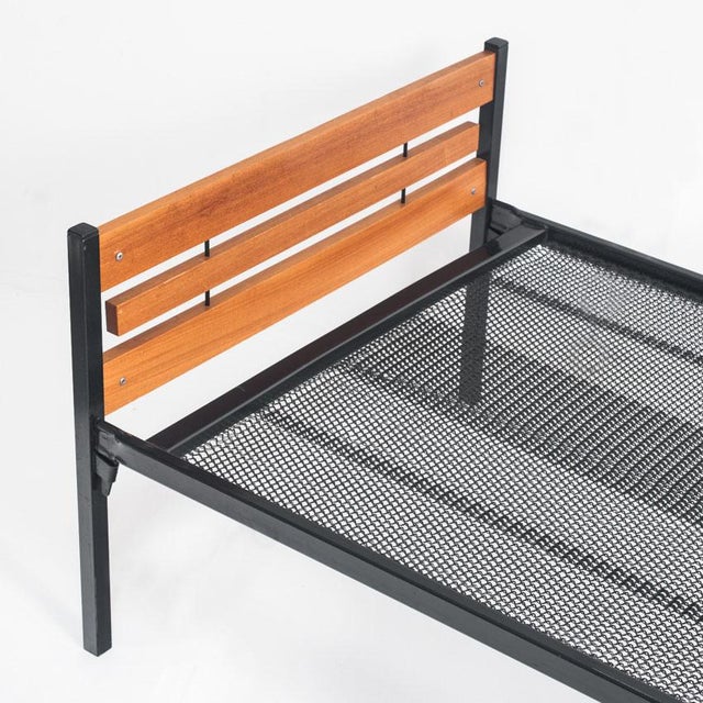 Wood Vintage Dutch Single Bed from Dico Holland, 1970s For Sale - Image 7 of 9