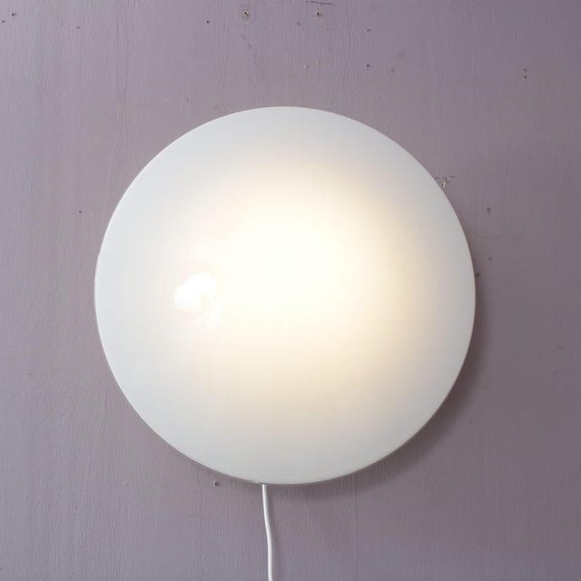 Glass Vintage Danish Eklipta Wall Lamp by Arne Jacobsen for Louis Poulsen, 1950s For Sale - Image 7 of 7