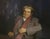 Large Male Portrait Oil Painting Original Ukrainian Artist Polyakov S. 70-90 For Sale