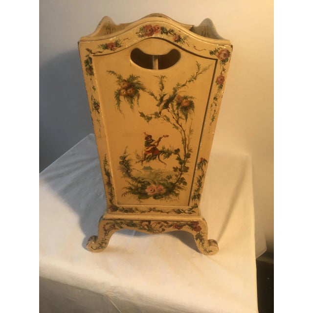 1940s Chinoiserie Hand Painted Magazine Holder For Sale - Image 12 of 13