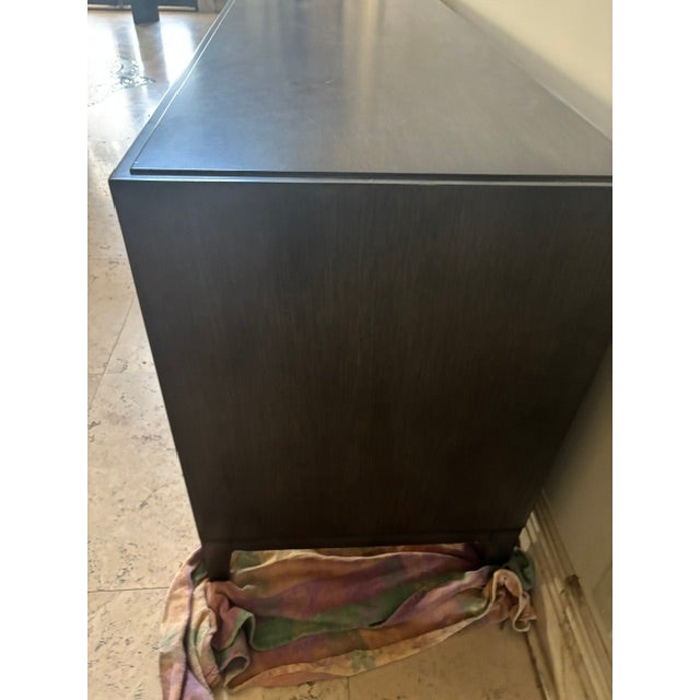 2020s Vanguard Modern Charcoal Textured Three-Drawer Console Credenza For Sale - Image 5 of 12