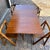 Vintage Mid-Century Modern Space Saver Minimalist Hide Away Dropleaf Table W/ 4 Hidden Folding Chairs, Romania, C. 1960's For Sale - Image 9 of 10
