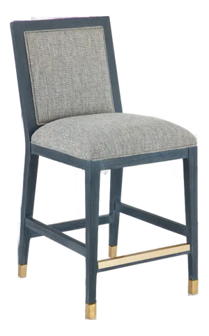 Currey & Company Santos Vintage Navy Counter Stool, Barrett Dusk