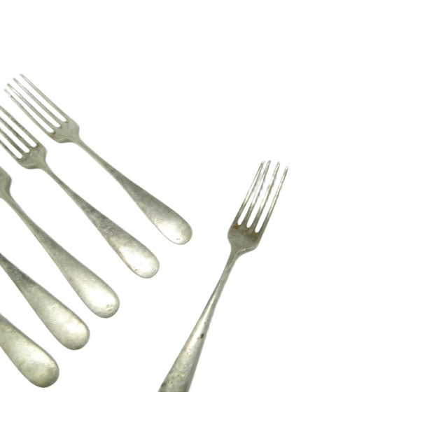 Silver Art Deco Forks from Hefra, Poland, 1960s, Set of 7 For Sale - Image 8 of 13