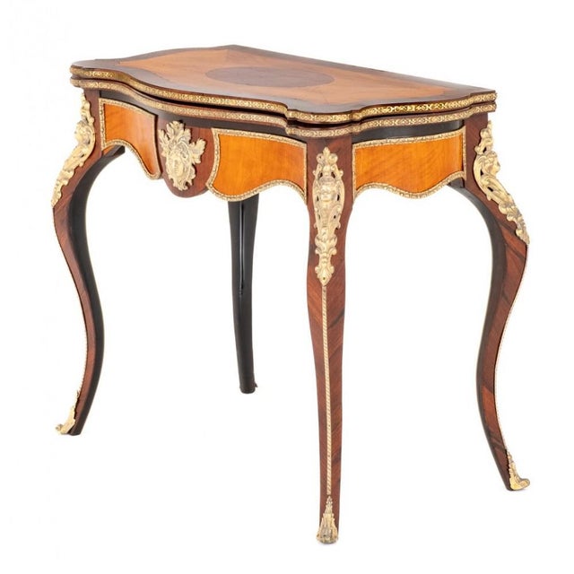 Empire French Card Table, 1860s For Sale - Image 5 of 14