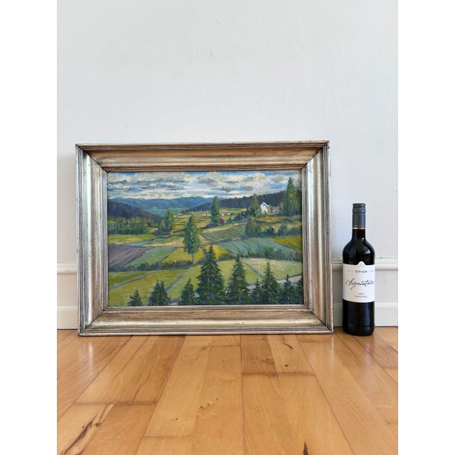 Vintage Original Landscape Oil Painting, Countryside Art For Sale - Image 13 of 18