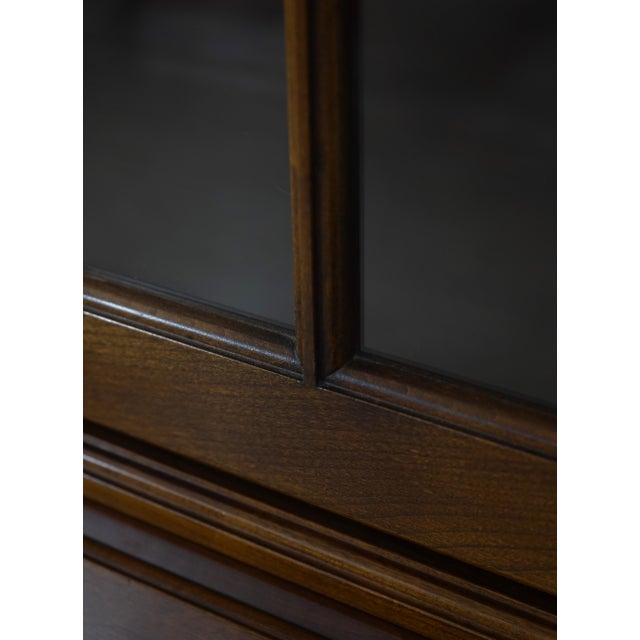 Statton Cherry Secretary Desk W. Bookcase Top For Sale - Image 13 of 18