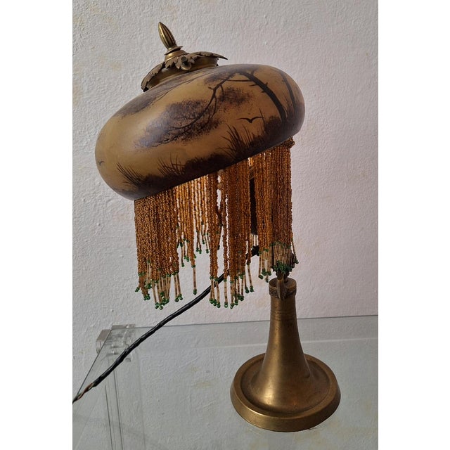 Antique Art Nouveau Bronze Table Lamp, 1920s For Sale - Image 6 of 17