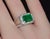 Green Certified Natural 2.91cts vs F Diamond Emerald 18k Solid Gold Mens Womens Band Ring, Size 8 For Sale - Image 8 of 16
