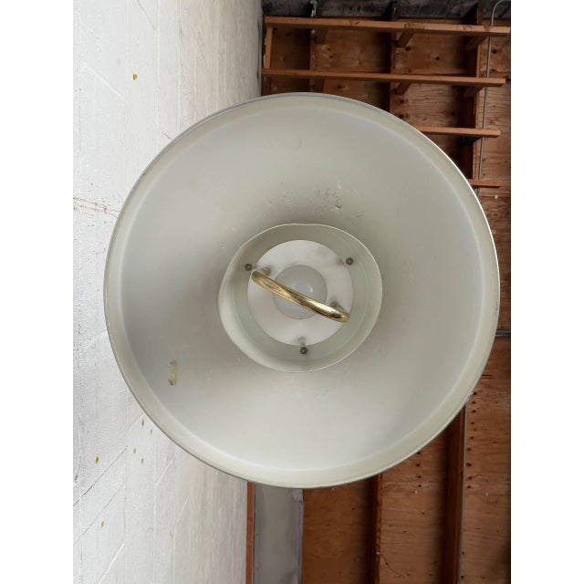 1970s Mid-Century Modern Brass Pendant Light Fixture Scandinavian Ceiling Lamp For Sale - Image 9 of 10