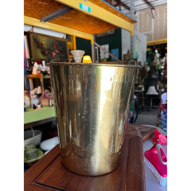 Up for consideration is a beautiful vintage brass minimalist wastebasket. This would look lovely in your home, and it is...