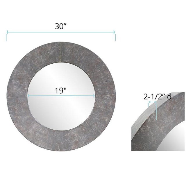Gray Bolton Mirror For Sale - Image 8 of 9