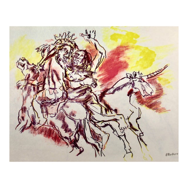 Oskar Kokoschka "Le Bal Masque" Giuseppe Verdi Opera 1967 Original Print For Sale