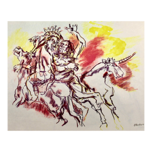 Oskar Kokoschka "Le Bal Masque" Giuseppe Verdi Opera 1967 Original Print