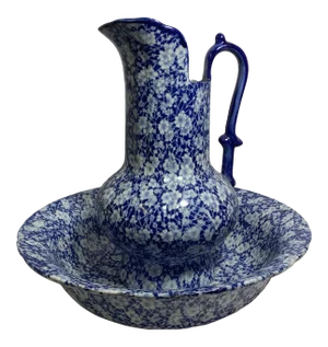 Victorian Ware Floral Dish & Pitcher - Set of 2