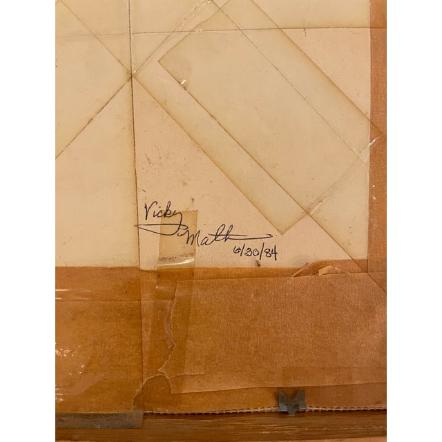 Mid 20th Century Vintage Framed Chinoiserie Asian Boho Flare Cherry Blossom Tree Hummingbird and Floral Flowers Needlepoint For Sale - Image 5 of 6