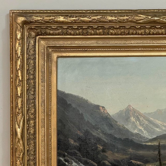 Pair of Framed Oil Paintings on Canvas by Henri Mosny Dated 1883 For Sale - Image 9 of 18