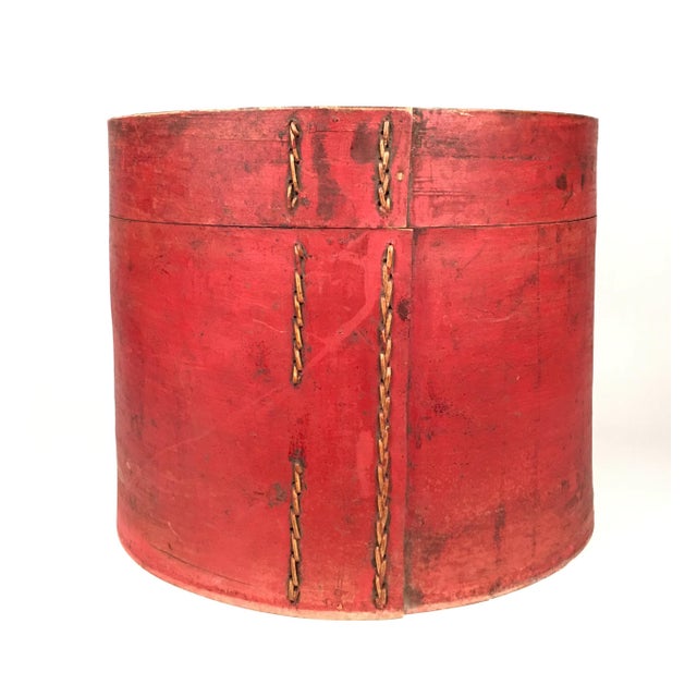 Chinese Red Hat Box Chairish